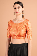 Orange Golden Blouse914 Video